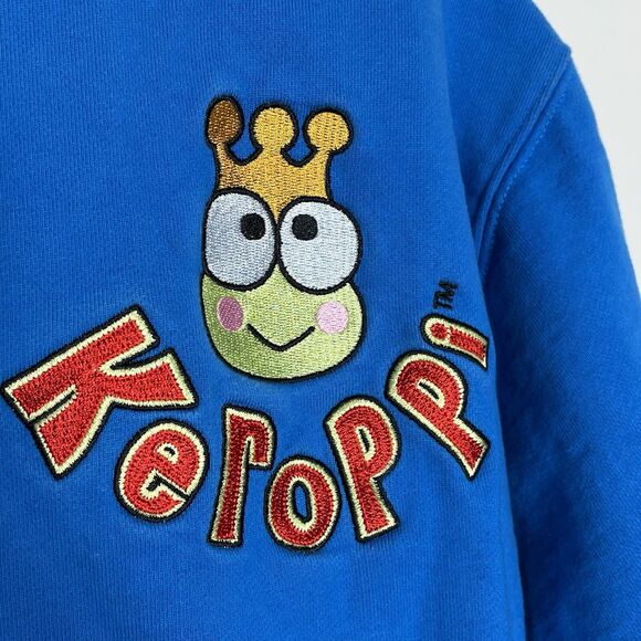 Sanrio x Dumbgood Keroppi Sweatshirt Womens XS King Graphic Crewneck Hello Kitty - Picture 4 of 10